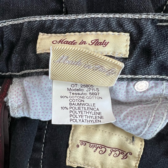 JACOB COHEN Black Rinse Straight Leg Jeans Size 29 - Picture 5 of 7